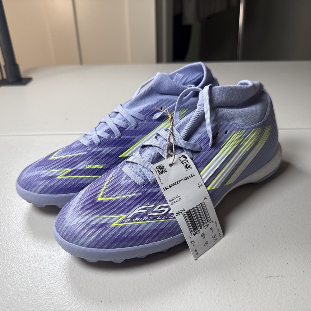 JI0014 adidas F50 Sparkfusion League Turf Boots Violet Tone (Women's) SZ 8
